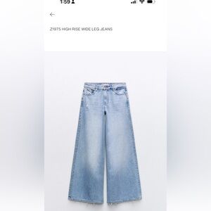 Zara Light Blue Flare Jeans